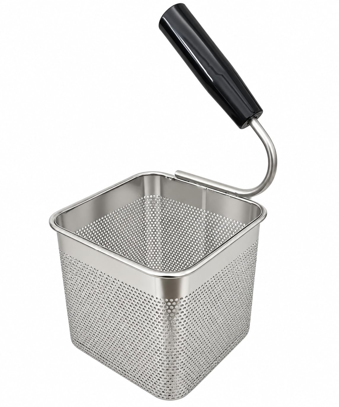 FBR0236 – Korb Made in Italy Professioneller Pastakocher 1/6 Einportion 140 x 140 x 125 H mm (Achtung überprüfen Sie die Maße) aus Edelstahl AISI 304, Kochkorb für Pasta, Edelstahl, eine Portion