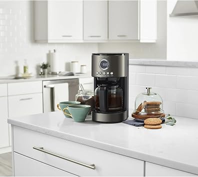 Cuisinart Stainless Steel 12-Cup Coffee Machine, Black Stainless Steel DCC-1220BKS