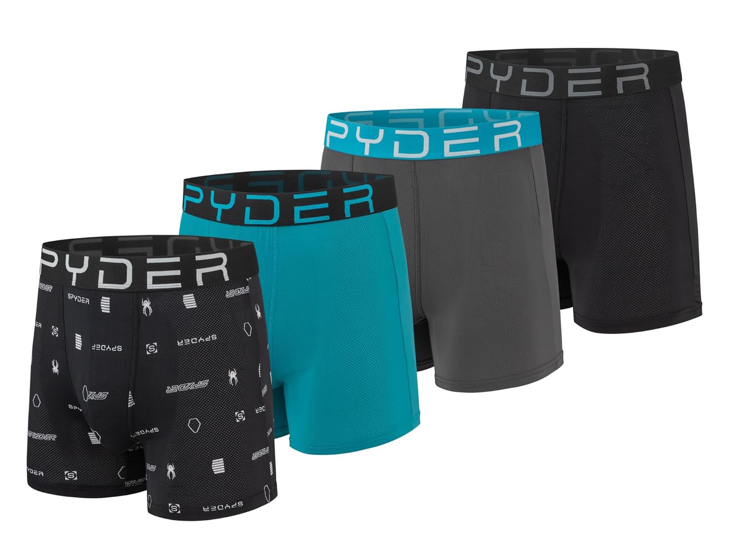 Spyder Mens Boxer Briefs Performance Nylon Mesh Sports Underwear