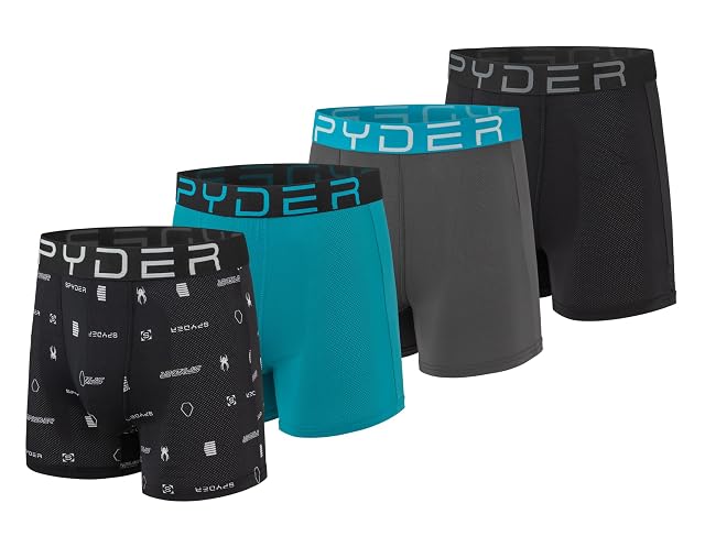 Spyder Mens Boxer Briefs Performance Nylon Mesh Sports Underwear