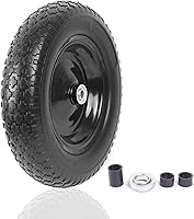 Vista 9 de AR-PRO Neumático y rueda sin pinchazos de 4.80/4.00-8" - Neumáticos sólidos para carretilla de 14.5" con cubo centrado de 3"-7" y rodamientos