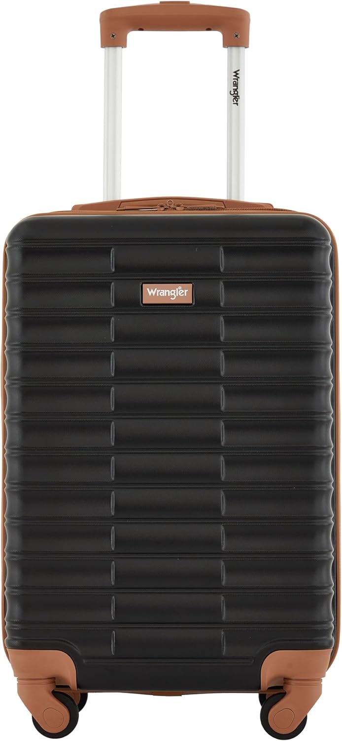 Wrangler 22″ Outrider Hardside Carry-On Luggage, Black