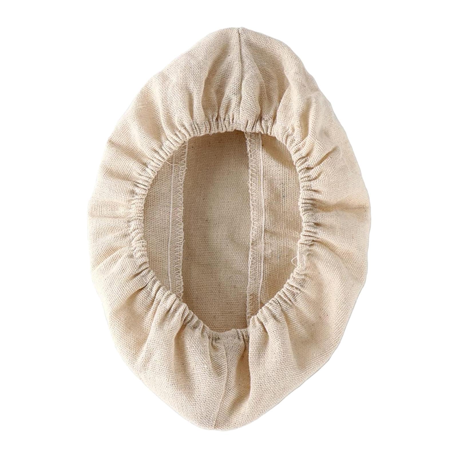 2er Set Gärkorb-Tücher Aus Baumwolle/Flachs – 22,9 Cm Durchmesser, Atmungsaktiv, Für Sauerteig & Brotbacken