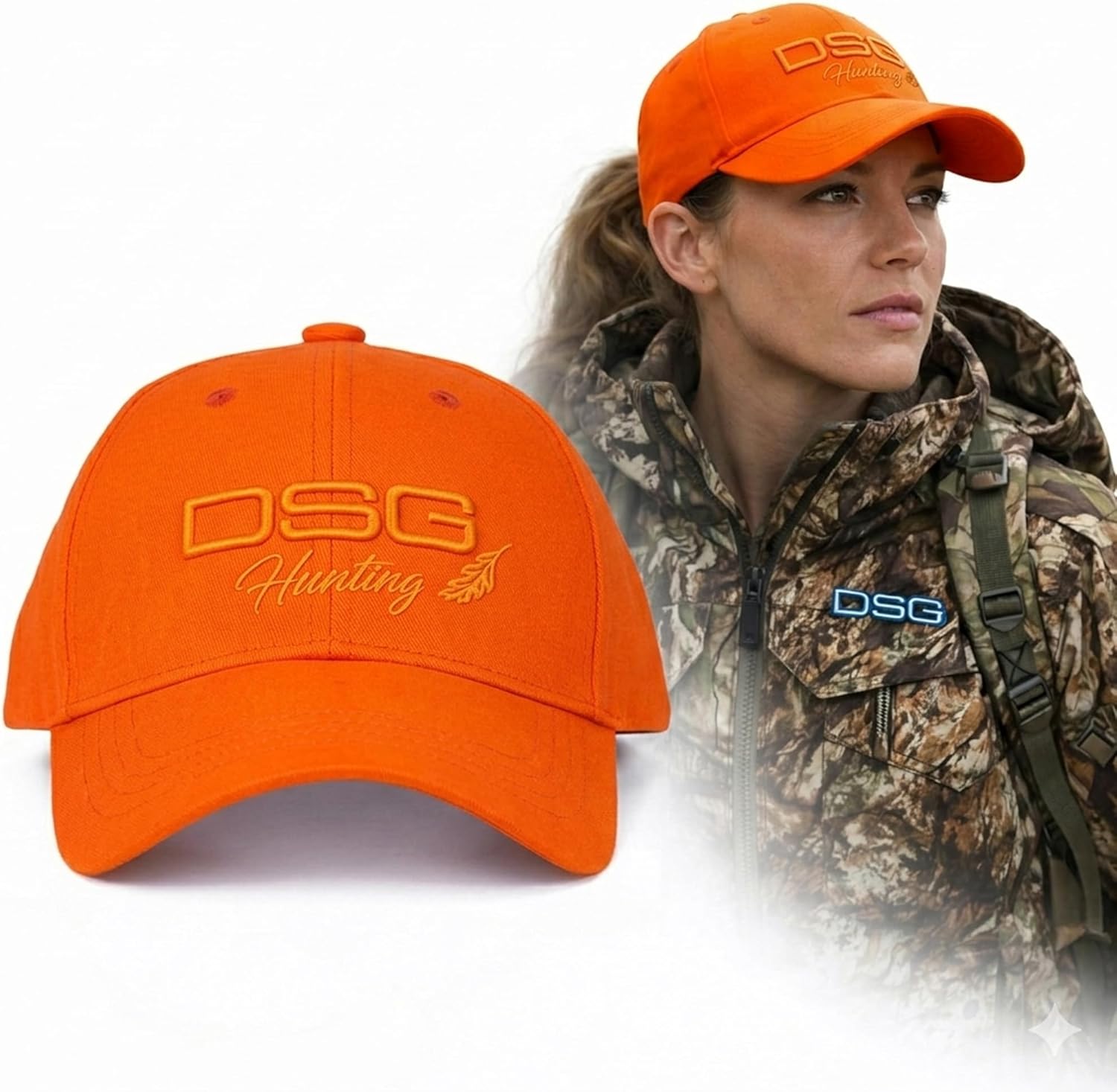 DOING SOMETHING GREAT DSG Outerwear Women's Blaze Cap - High Visibility Hunting Hat - Blaze Orange or Blaze Pink Safety Cap
