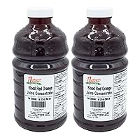 Vista 1 de Nature Blessed Concentrado de jugo de fruta de naranja roja sangre 100% pura - 2 cuartos (botellas de 2/32 fl oz), aplicaciones: elaboración de vino