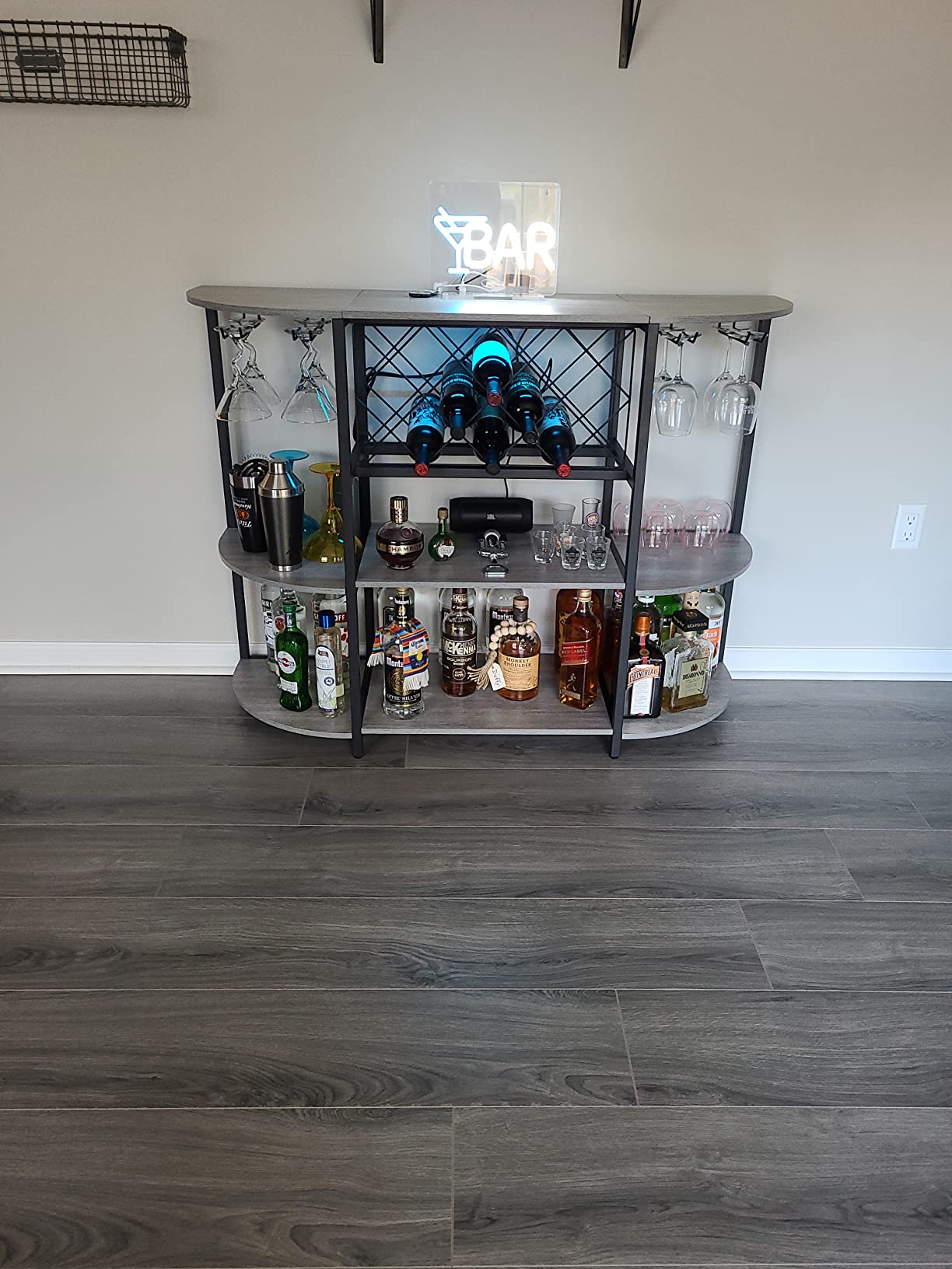 32/mo Finance Unikito 4Tier Metal Coffee Bar with Outlet