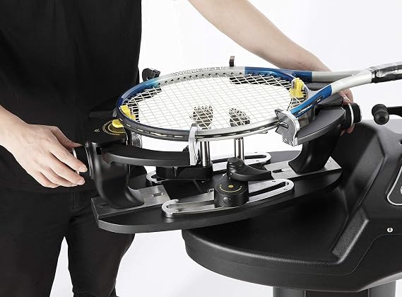 S3169 Desktop Badminton Racket String Machine Pounds 360 Rotating Professional Tennis Racket Stringing Machine for Professional stringing Court/Studio Frame with Tools and Accessories