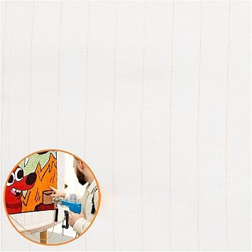 AITAF Linen Tufting Cloth with Marked Lines Needlework Fabric, Monk's Cloth, for Rug Needle Punch Cross Stitch Embroidery Quilting (Size : 100x100cm)