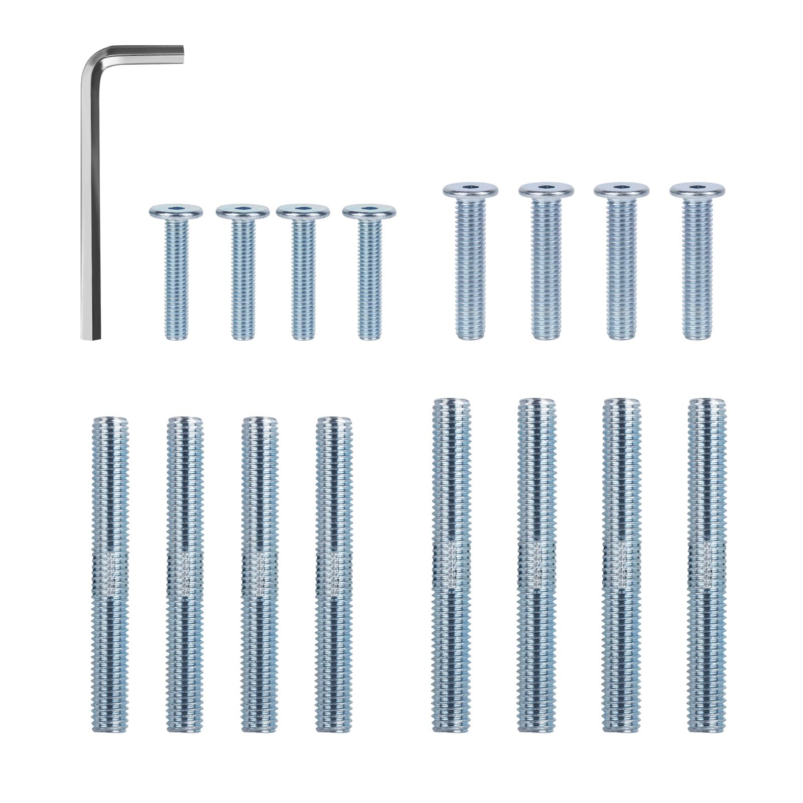 Cat Scratching Post Replacement Screws, M10 and M8 Screws for Cat Scratching Post with Allen Wrench 4PCS Threaded Bolt and 4PCS Screw (17 pcs)