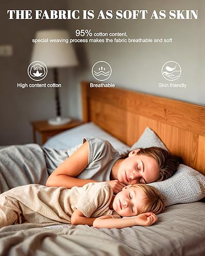 Miniatura 8 de Grounding Sheet Queen, 95% algodón y 5% fibra plateada, sábanas de tierra agradables al tacto con cable de tierra, kit de conexión a tierra para un