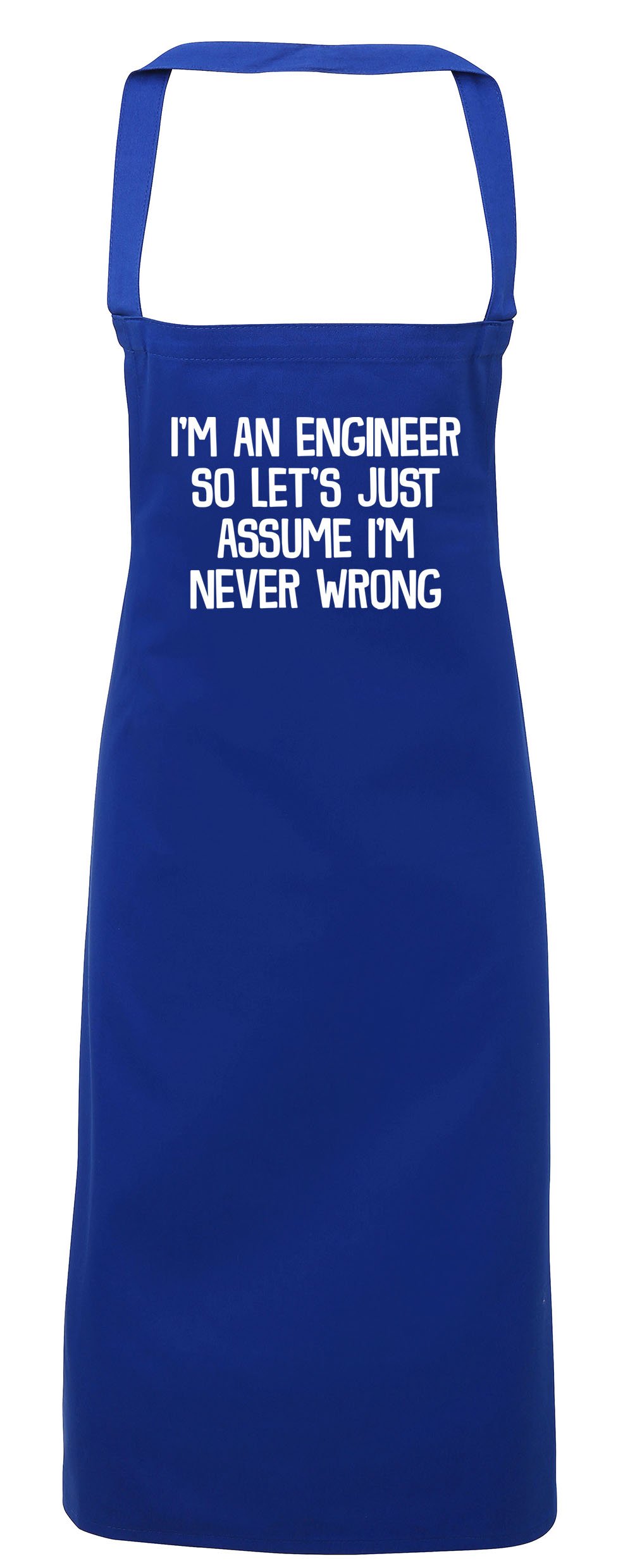 Hippowarehouse I'm an Engineer So Let's Just Assume I'm Never Wrong Apron kitchen cooking painting DIY onesize adult