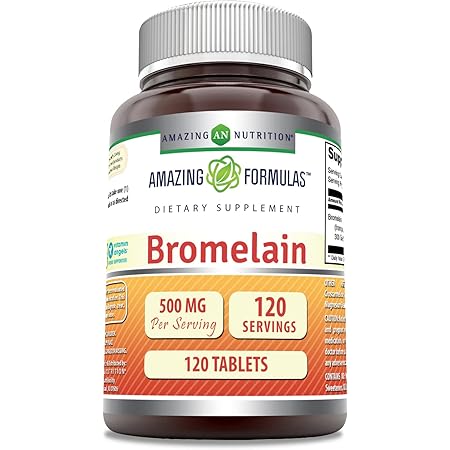 Amazing Formulas Bromelain 500 Mg 120 Tablets Supplement | Non-GMO | Gluten Free | Made in USA