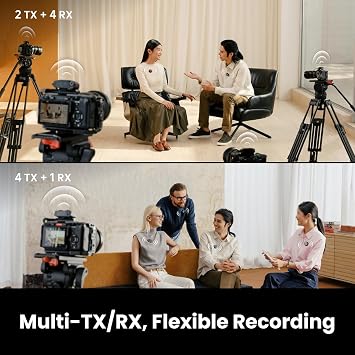 Insta360 Mic Pro (2 TX + 1 RX + Charging Case), Wireless Mini Lavalier Microphone for iPhone/Camera/Android, Ultralight, Vlogging, Bluetooth, Customizable E-Ink Display, 3-Mic Array, 30hrs Use