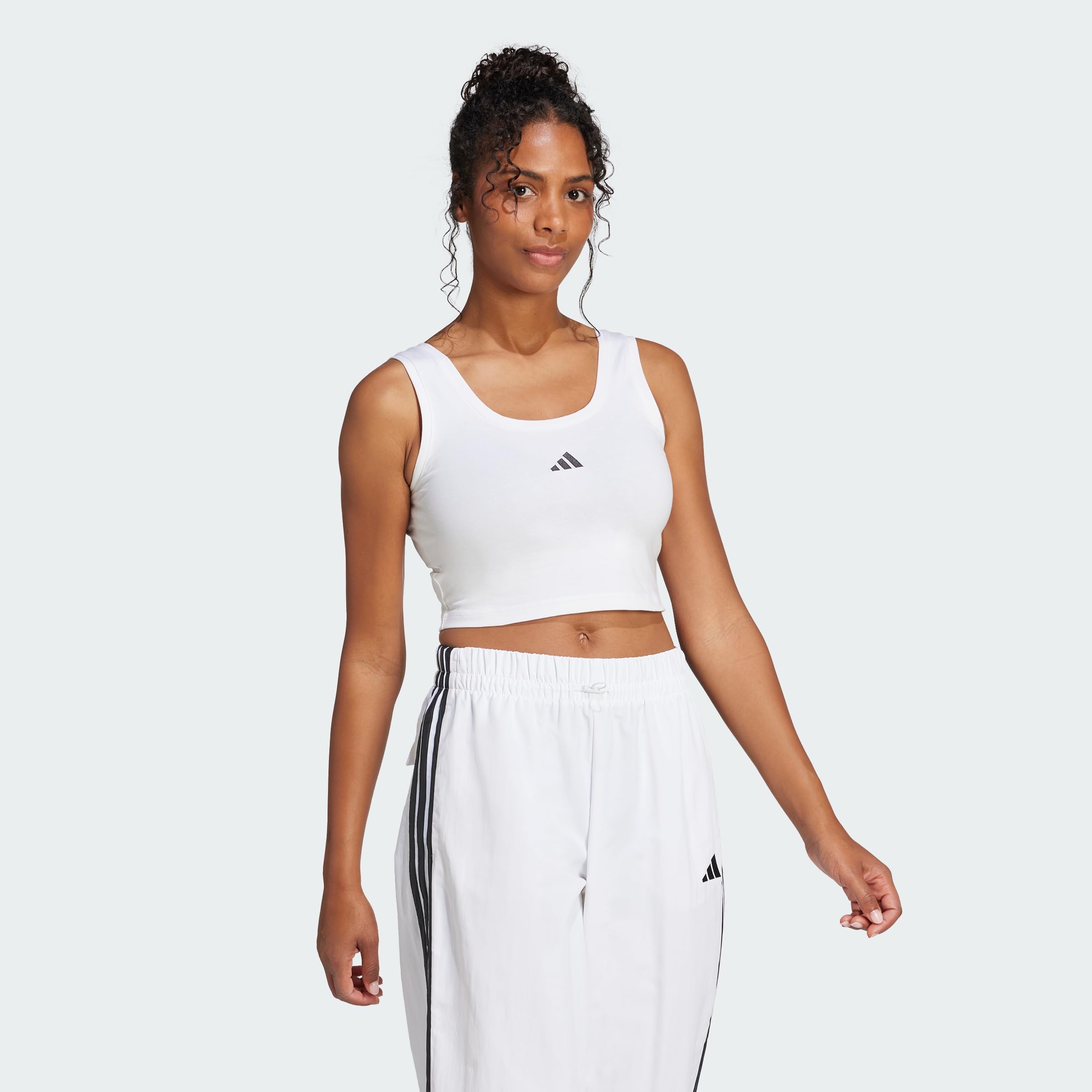 adidas Women's Camiseta de Tirantes Essentials Small Logo Cotton Lifestyle