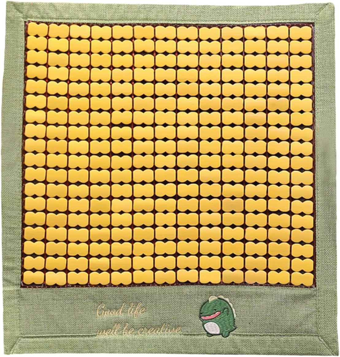 Tofficu Breathable Summer Cooling Mat Chair Pad with Heat Dissipation and Dry Linen Material Comfortable Seat Cushion for Home Sofa Use on Summer Days