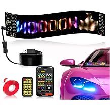 2026 Upgrade LED Car Sign for Windshield, 15.51"3.62" Ojos Led para Carros, Flexible Devil Eyes Sign Lightride Display for Car