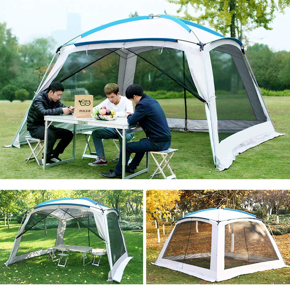 Gazebo Dome Shelter, Event Shelter Pro Party Tent for Garden And Camping, Portable Sun Shelter UV Protection with 4 Mesh Walls, Sturdy Steel Poles Construction,365X365x220cm