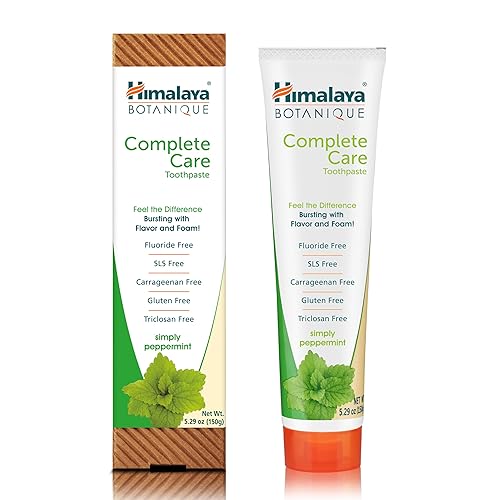 Miniatura 7 de Himalaya Botanique Complete Care - Pasta de dientes Simply Mint reductor de placa para dientes más brillantes y aliento fresco 529 onzas
