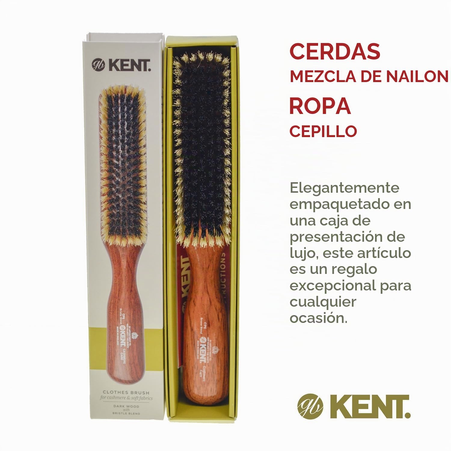 Kent Brushes Cepillo Ropa, Marrón - 70 gr.