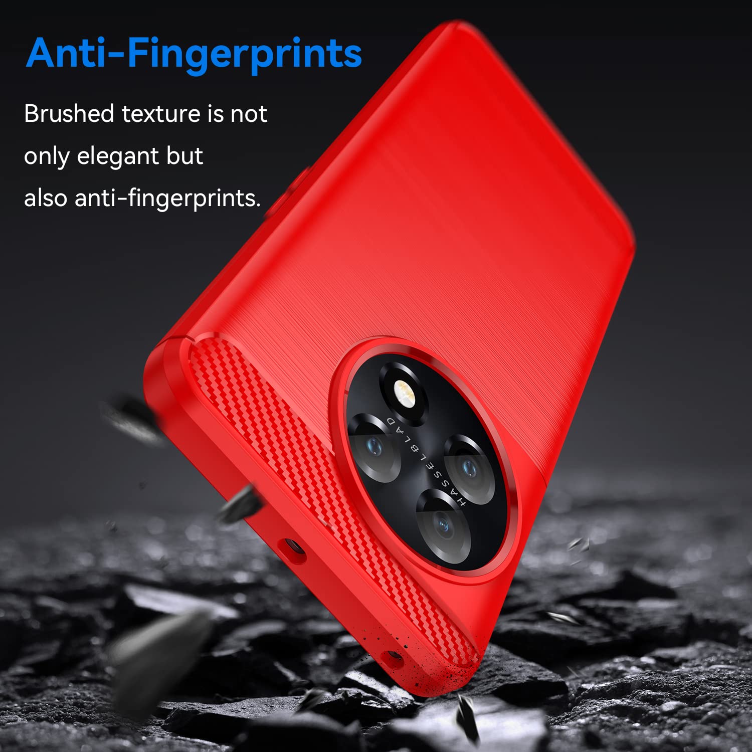 Coque Pour OnePlus 11 (2023) CruzerLite - Texture Fibre De Carbone, TPU Souple, Protection Anti-chocs, Noir