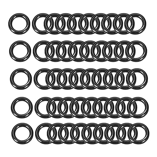 [50 piezas] Juntas tóricas de goma de nitrilo de 0.157 in de diámetro exterior de 0.079 in de diámetro interno de 0.039 in de ancho, junta métrica