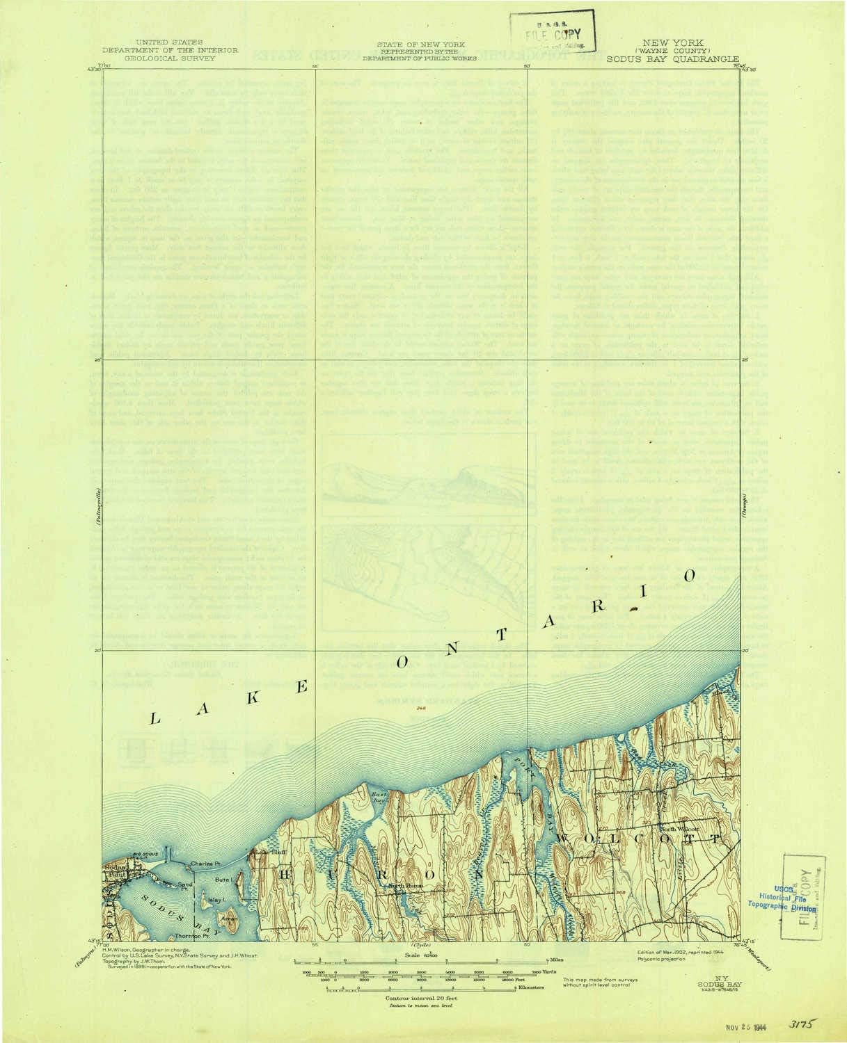 YellowMaps Sodus Bay NY topo map, 162500 Scale, 15 X 15
