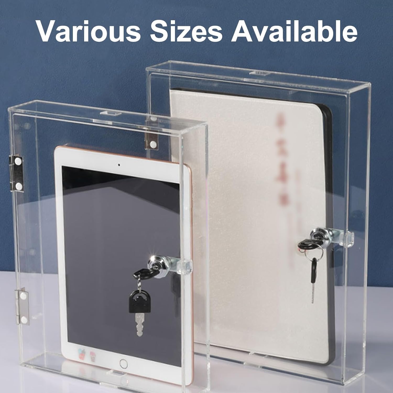 Thickened Acrylic Box Mobile Phone Storage, Clear Phones Lock Case, Container Staff Protective(31x24x4cm/12x9x2in)