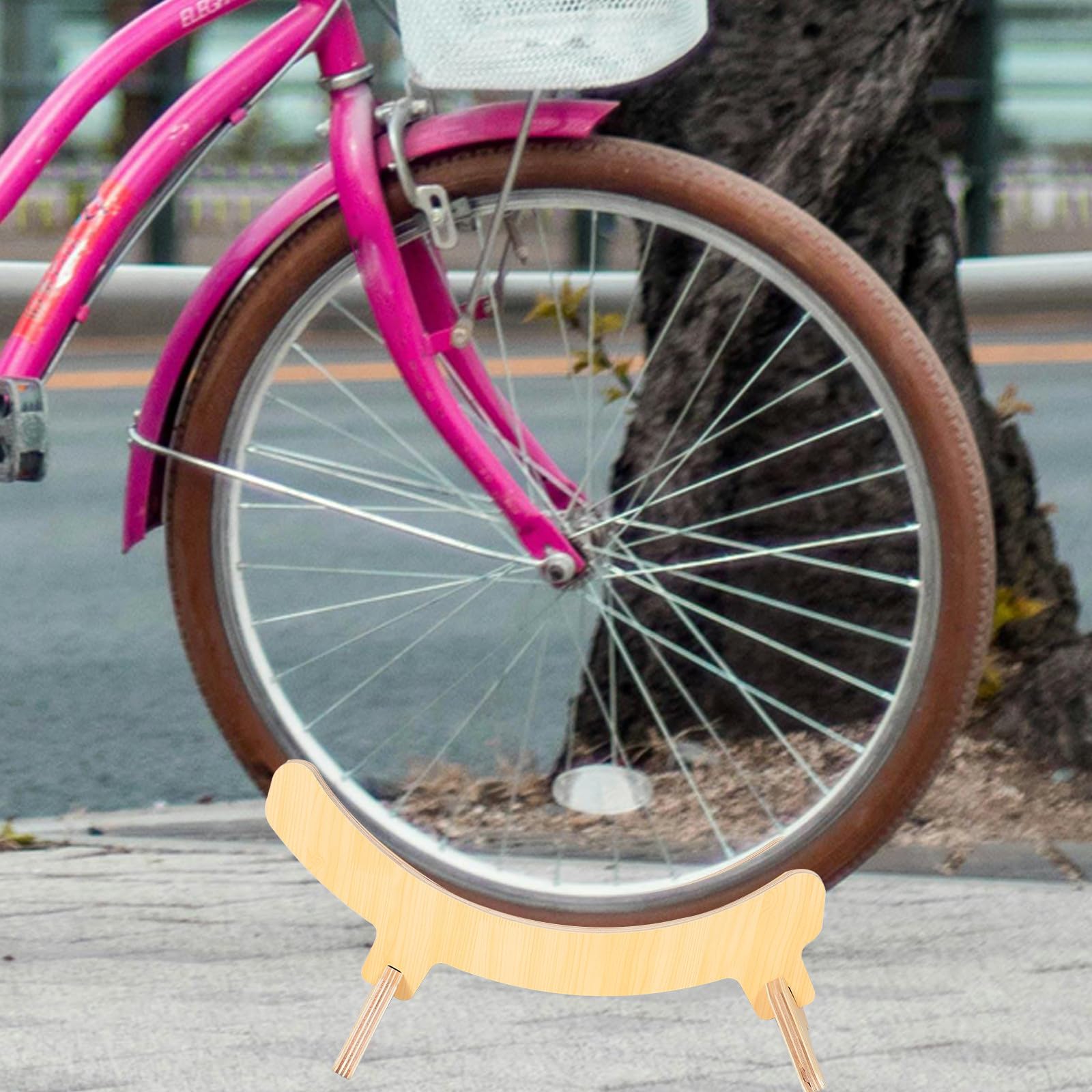 Soporte Estante Portátil Herramientas para Madera de Bicicletas sin Aparcamiento de Bicicletas Fácil de Transportar y Carretera Montaña