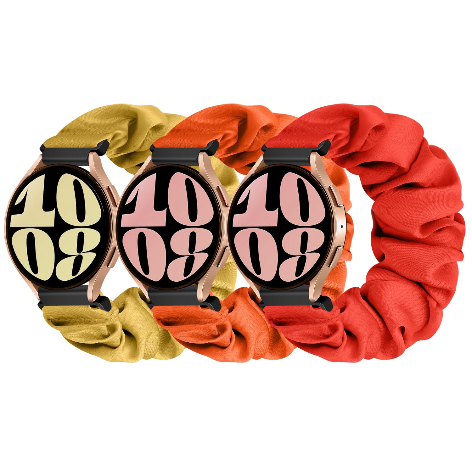 Compatible with 16mm 18mm 20mm 22mm Watch Bands,Soft Cute Printed Elastic Cloth Wristband Quick Release Band Scrunchie Wristbands Replacement for Women