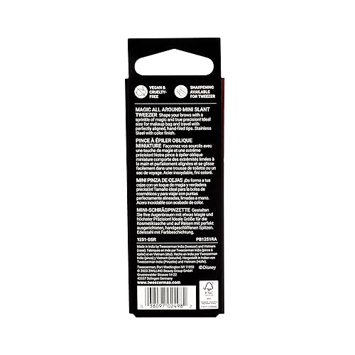 Miniatura 9 de Tweezerman Lisbon Sea Mini Pinzas Inclinadas - Pinzas para cejas, pinzas de viaje para cejas, vello facial, cabello encarnado