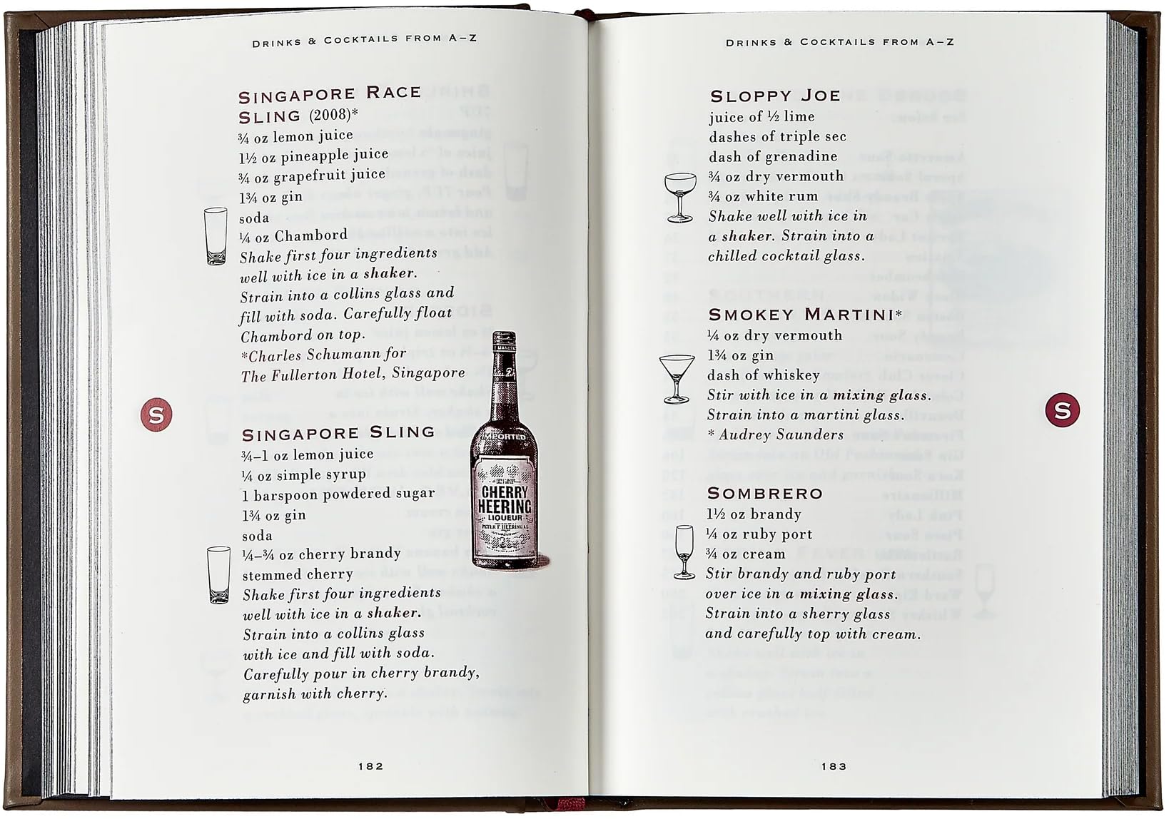 Graphic image The American Bar - L'arte di mescolare bevande con copertina rigida, consigli per baristi e ricette di mixology, cuoio legato a mano - Made in USA