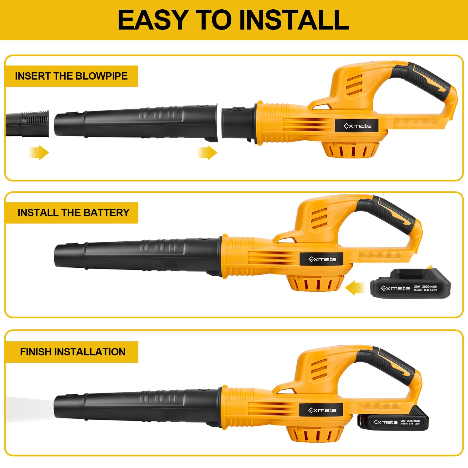 Soffiatore Foglie A Batteria 20V - Senza Fili, 130 MPH, Leggero - Foto 10