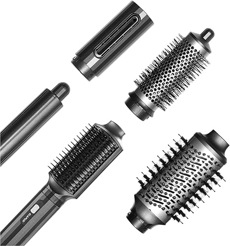 Miniatura 9 de GLAMUP FusionPro 6 en 1 cepillo secador de pelo de aire caliente - Rizador de mechas y cepillo alisador térmico, secador de pelo de alta velocidad,