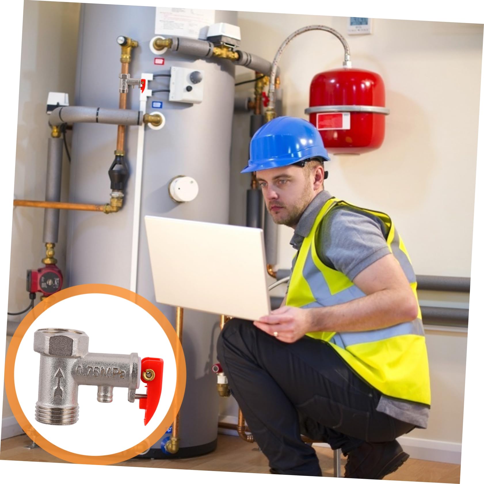 Healeved 6pezzi Valvola Di Sicurezza Per Scaldabagno Con Riduzione Della Pressione Valvole Antileak Installazione Facile e Doppia Protezione Termica e Pressoria Mpa