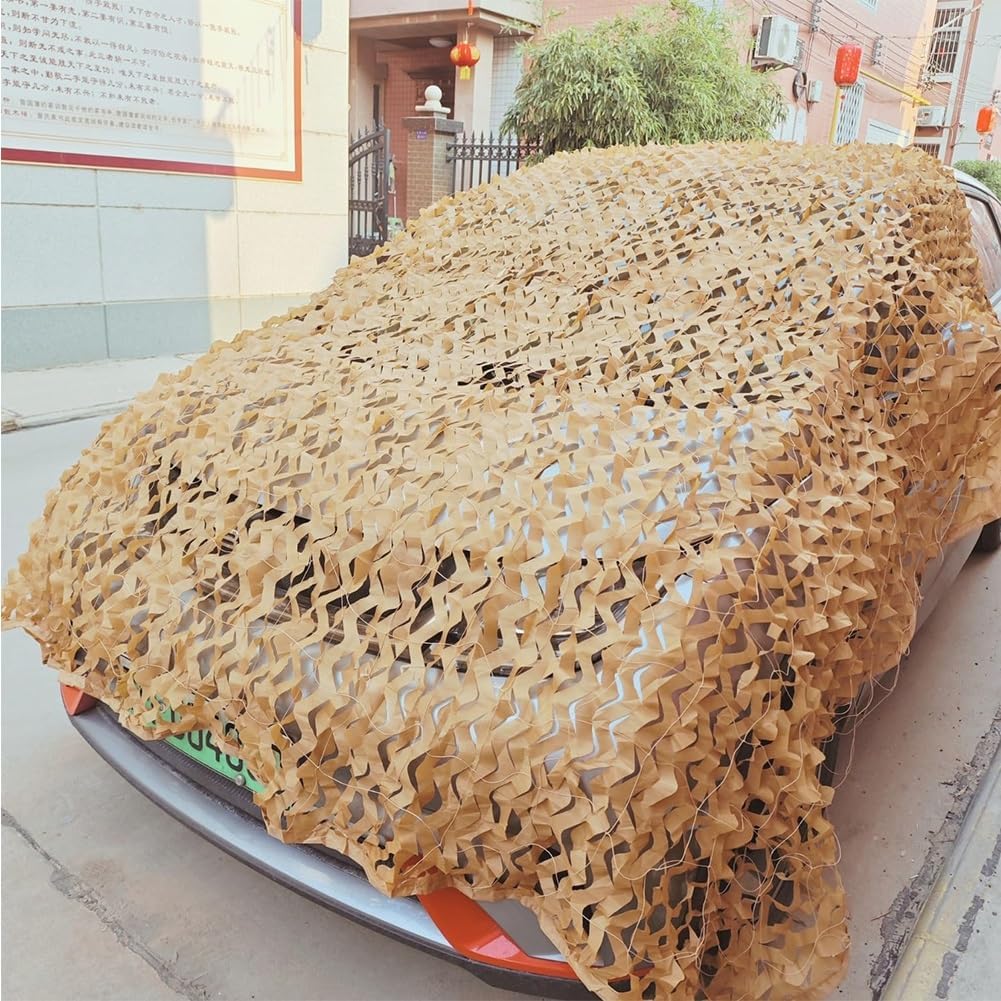 Beige Shade Netting 3x6m to 10x10mUV Protection Privacy Cover Mesh Canopy for Garden Patio Balcony Outdoor Sunshade Camouflage Netting (8x14m) image 3