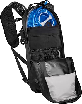 CamelBak M.U.L.E. Evo Bike Hydration Pack, AllWeather StormReady Design with 100oz Crux Reservoir, Black Silver 2.0