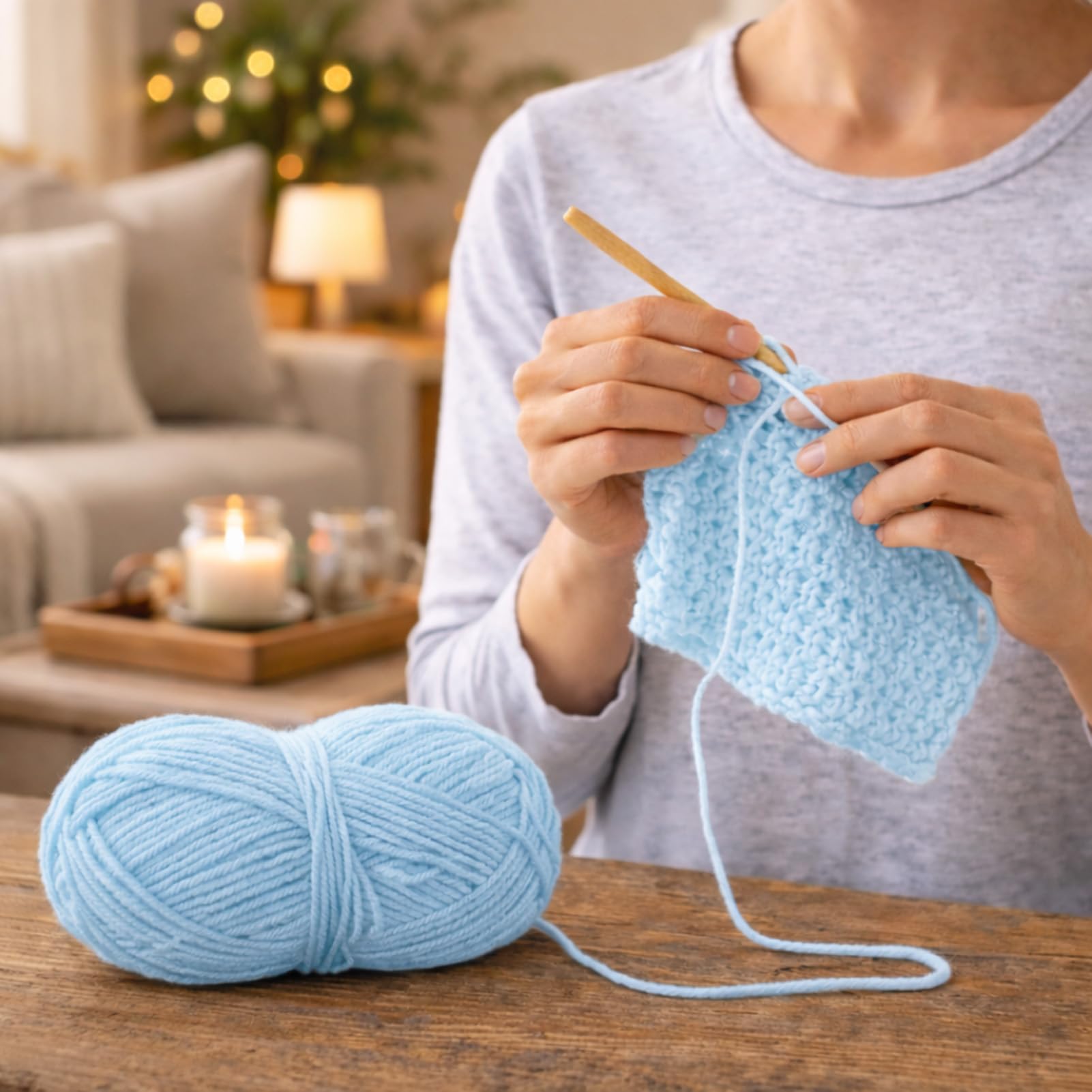 4-Ply Milk Cotton Yarn – 1.8oz/50g, 87.5yd/80m, for 4.5mm Needles & 4.0mm Crochet Hooks for Scarf Hand Knitting & Crochet Weaving DIY Craft, Blue