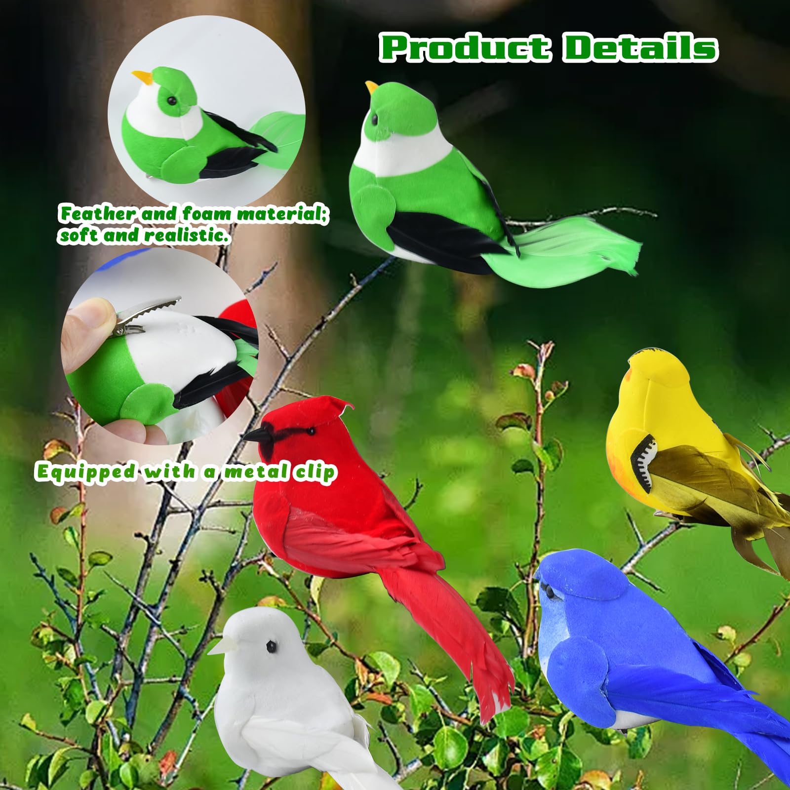 4 Pezzi Uccellini Decorativi Arrugginito Uccelli Decorazione Giardino