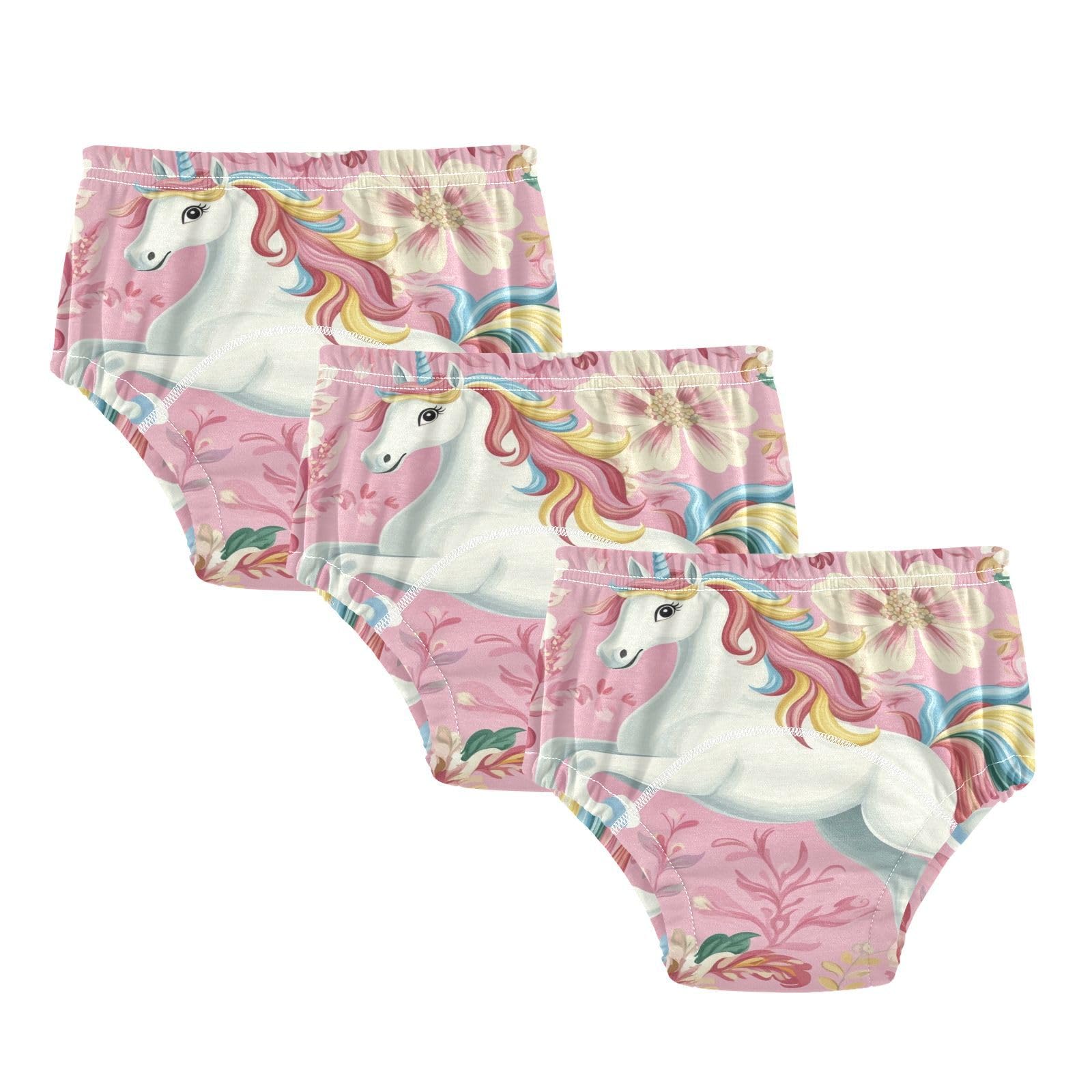 Coikll Colorful Horse Toddler Training Underwear Waterproof Baby Pee Pants -2T