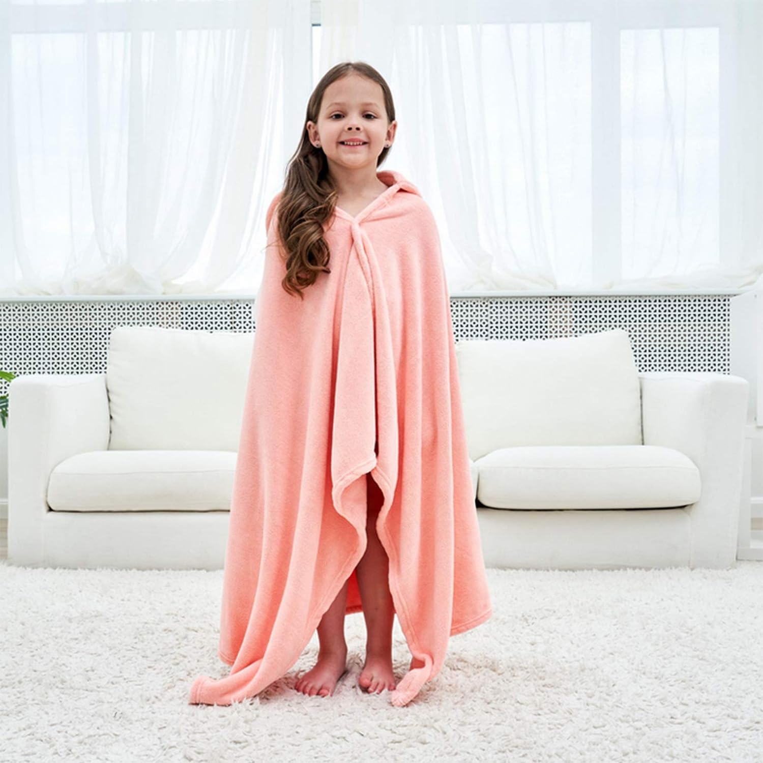 Serviette de Bain Bébé avec Capuche Grands Doux Absorbant Couverture Douche Poncho Serviette pour Enfants Infantile Nouveau-né