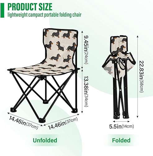 Miniatura 3 de Gredecor Silla de camping plegable portátil con bolsa de transporte, silla portátil al aire libre para silla de césped plegable, silla de campamento