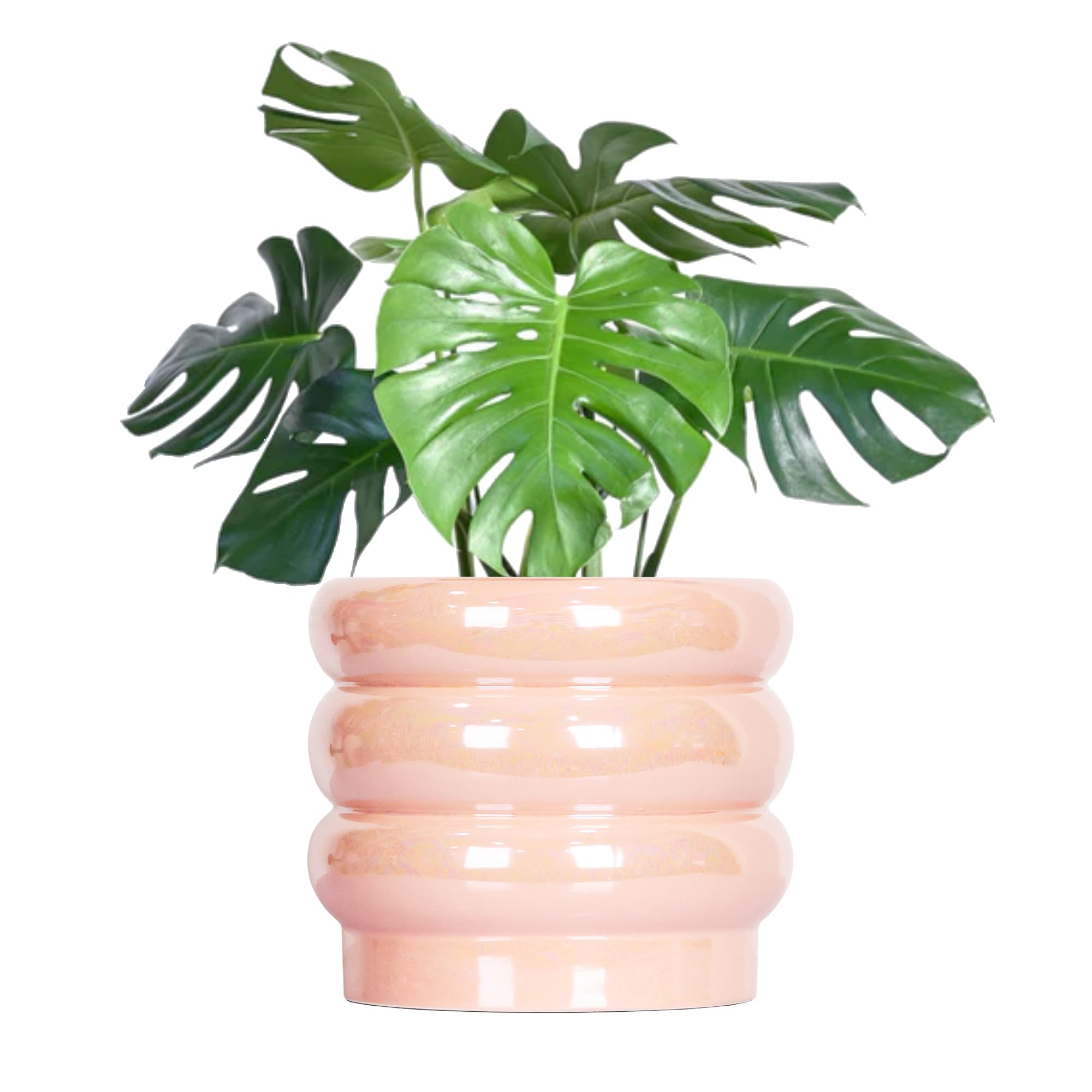 7.8 Inch Ceramic Plant Pots Rainbow Pearl Glaze Planter