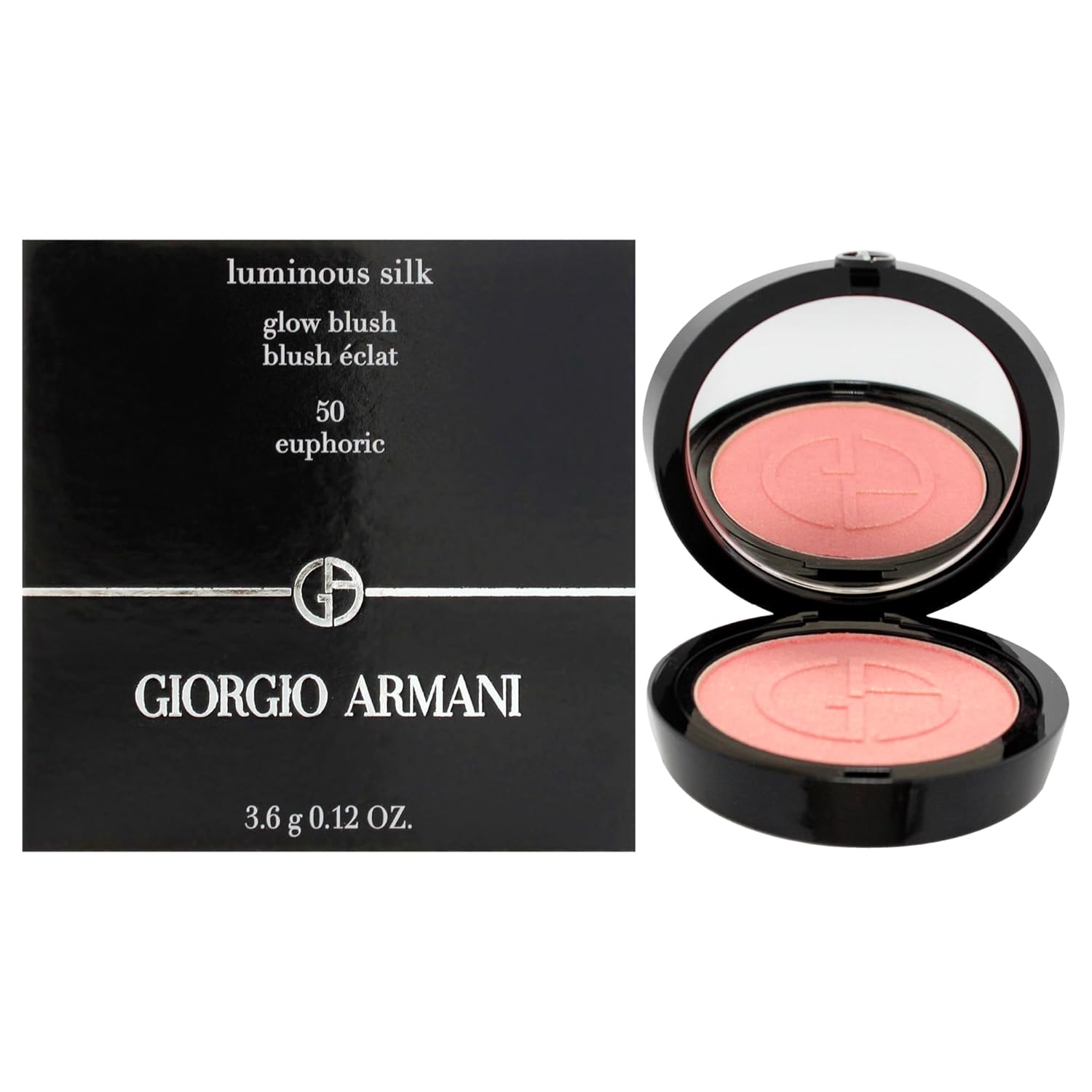 Luminous Silk Glow Blush – 50 Euphoric by Giorgio Armani for Women – 0.12 oz Blush