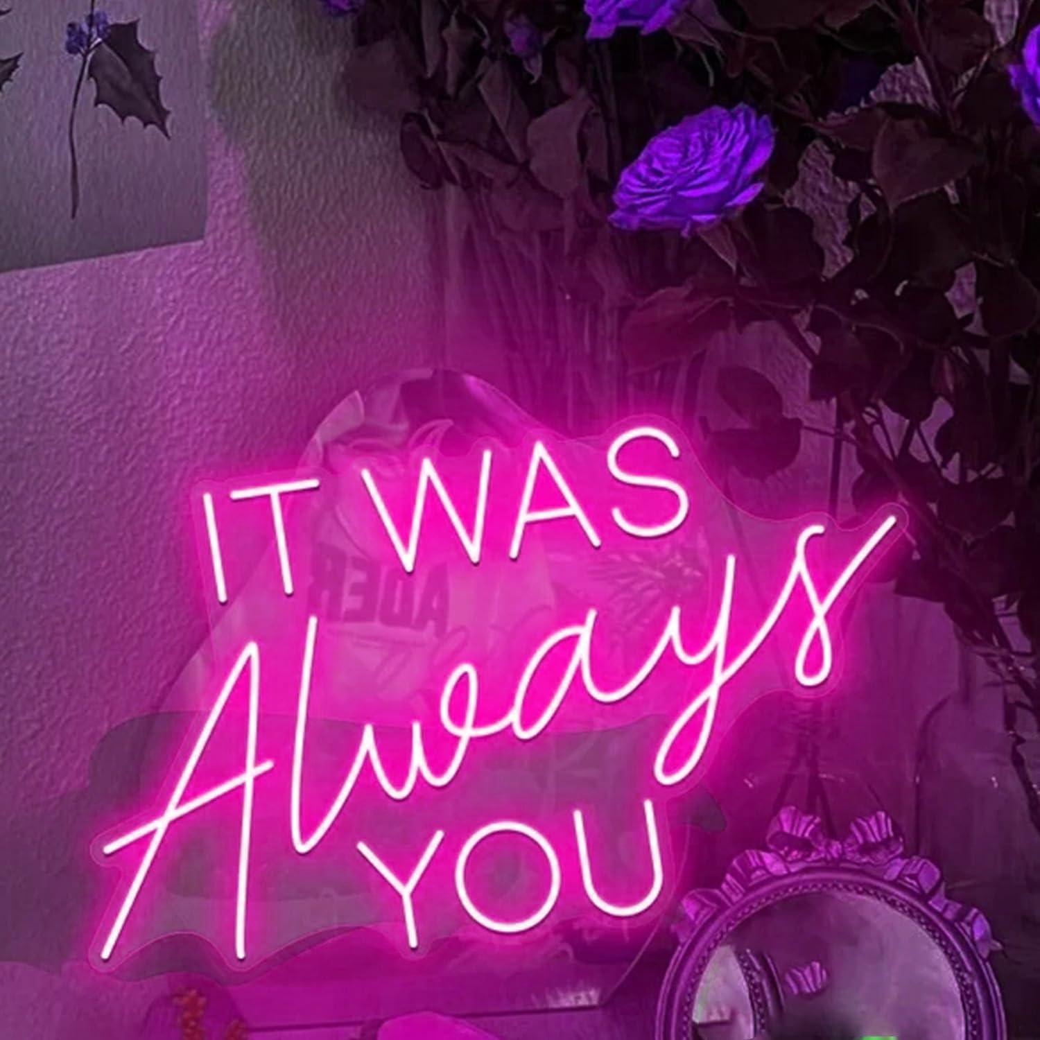 It Was Always You Neon Sign,Wedding Neon Sign by 5V USB Powered Wedding Decor Bedroom Home Wall Decor Wedding Sign Engagement Gifts — image 1