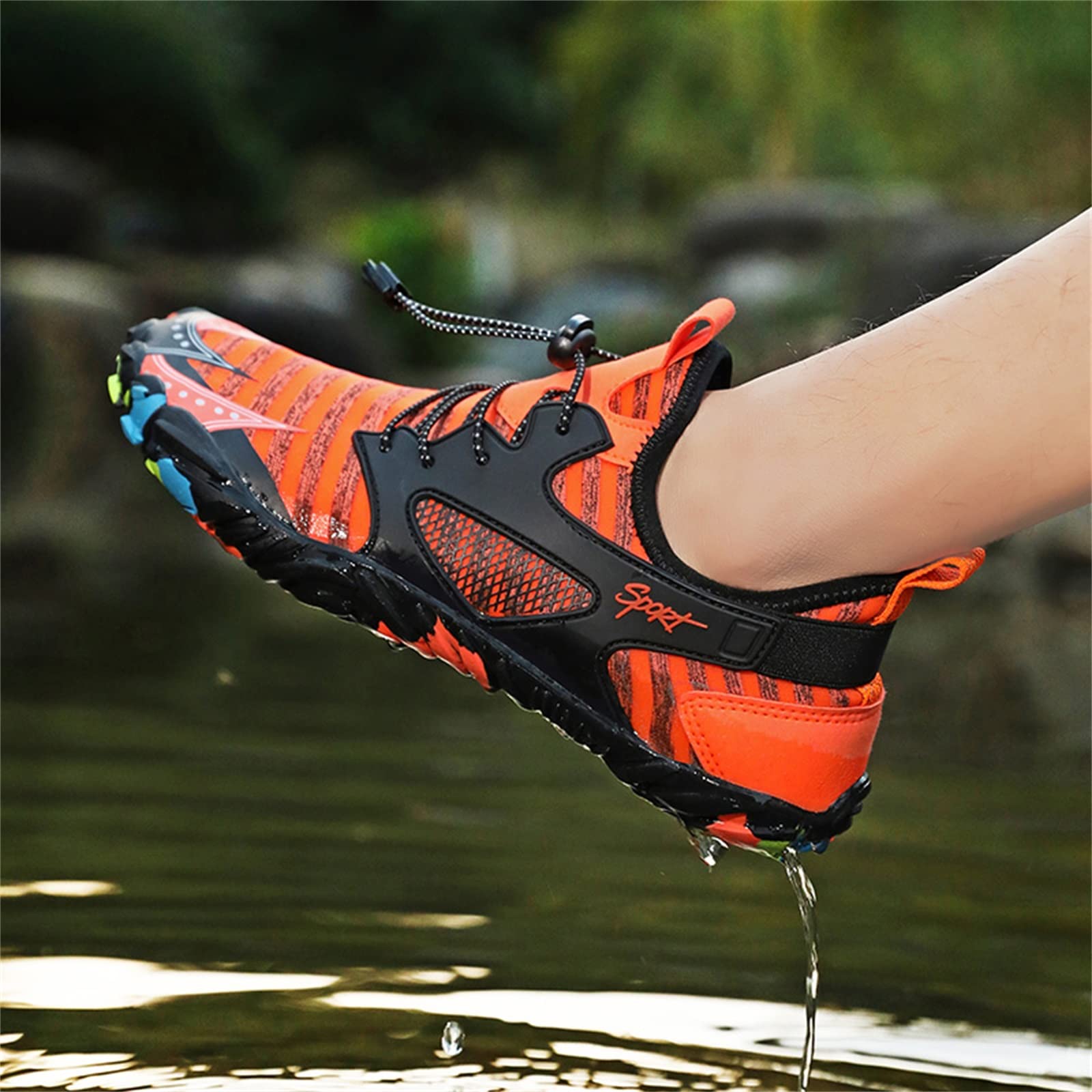 Genérico Zapatos Acuáticos Hombre Verano Zapatos de Agua Hombres de Secado Rápido de Natación y Buceo Senderismo y Rastreo Ligero Elástico con Cordones Deportivos para Hombres