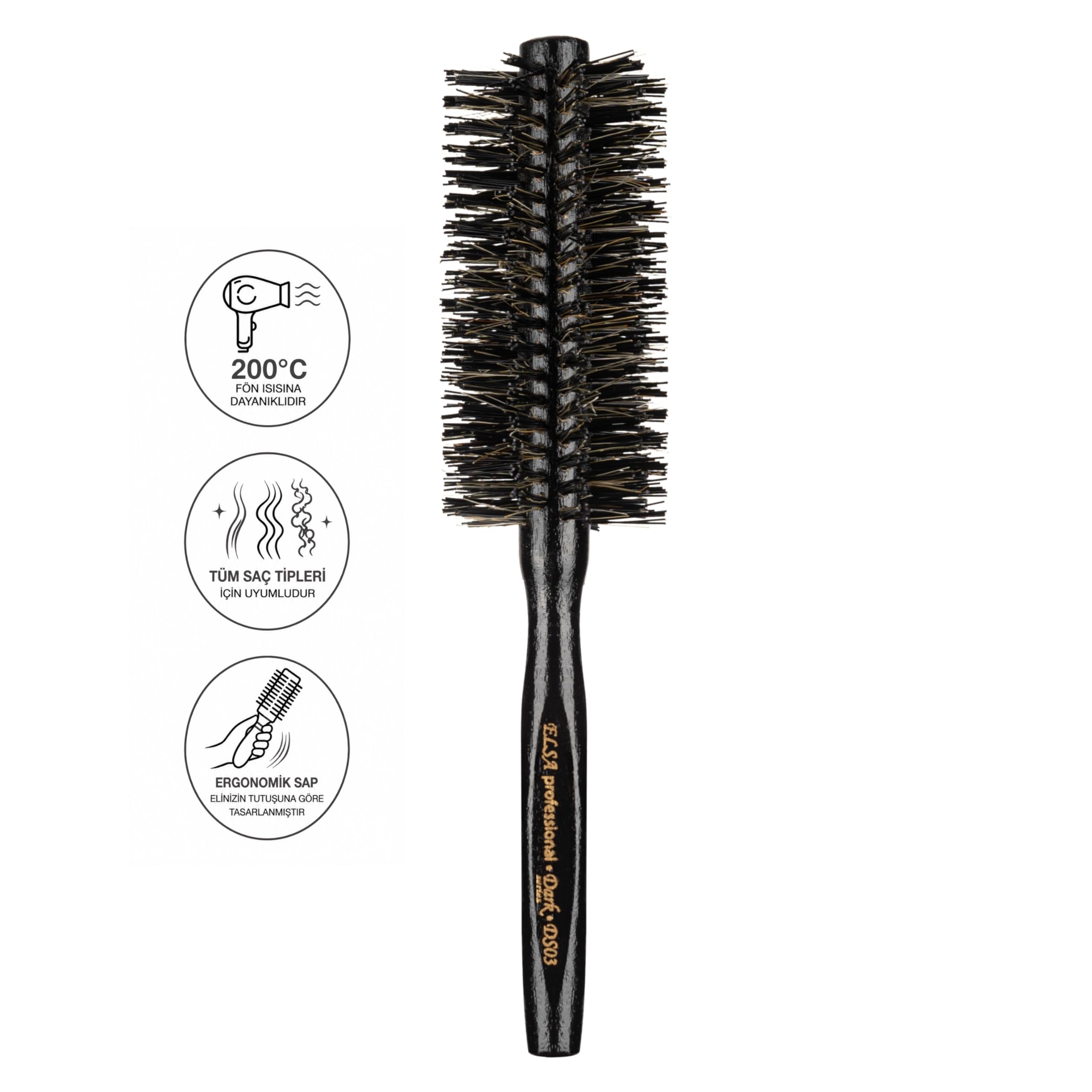 Elsa Professional DS03 Dark Seriri Saç Fırçası