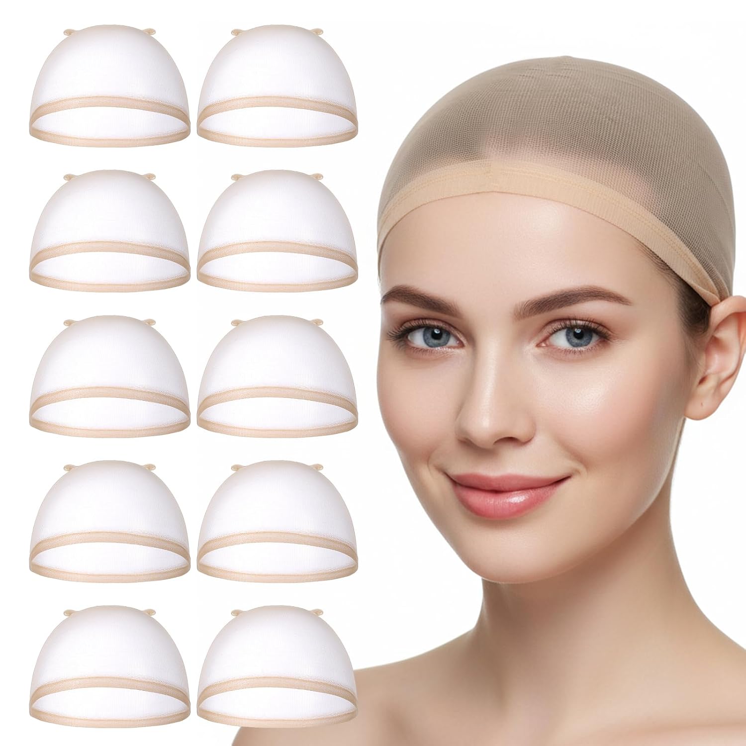 30 PCS High-definition Wig Caps for Women, Ultra Thin Sheer Wig Cap Breathable Non Slip Bald Stocking Caps Wear Comfortable Wigs Accessories for Women Lace Front