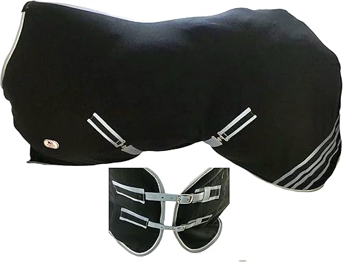 Vista 12 de Majestic Ally Manta de caballo de forro polar antibolitas con cuerda trenzada plateada (morado, 78)