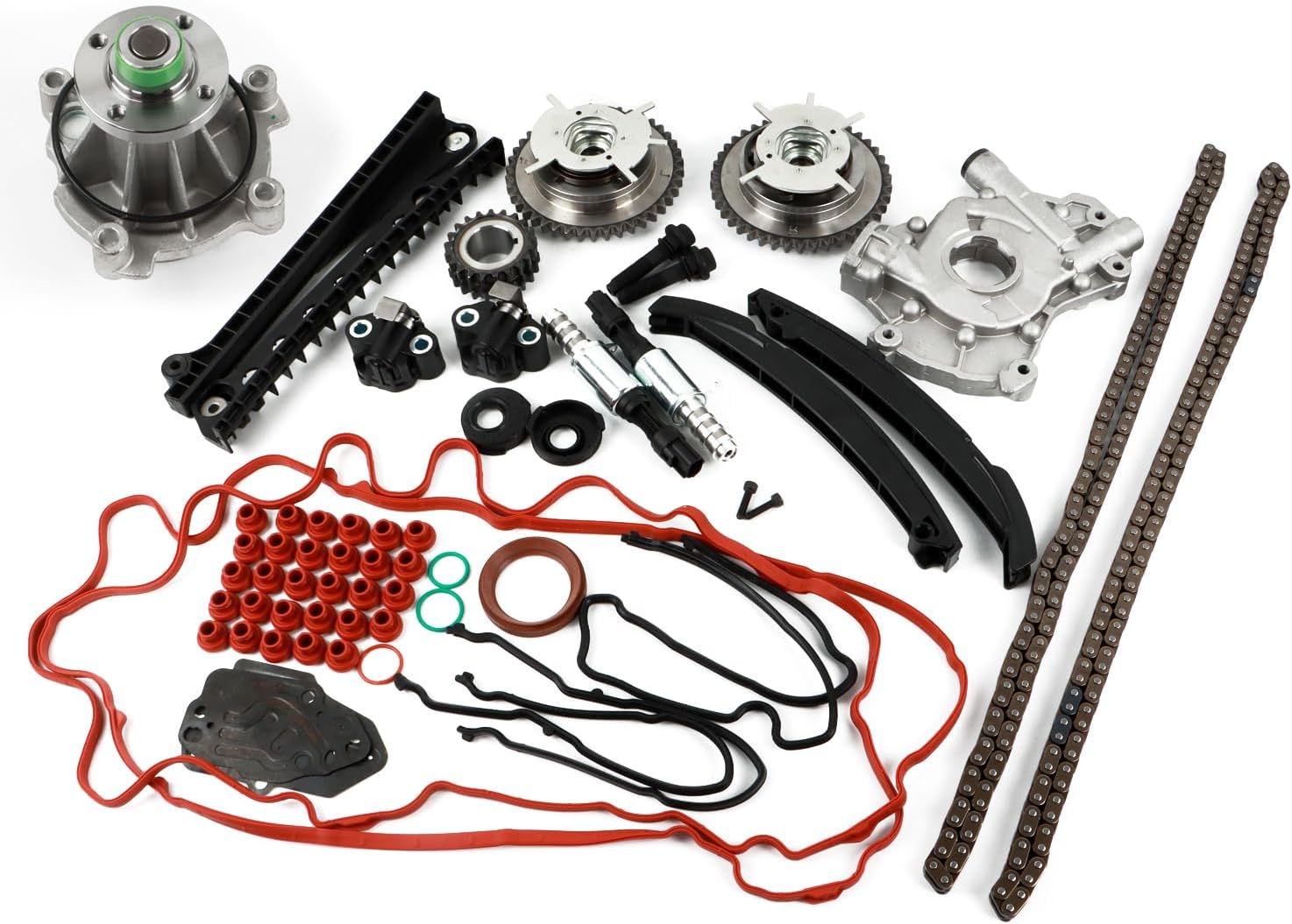 DAYSYORE 5.4L Engine Timing Chain Kit Oil & Water Pump Phasers and VVT