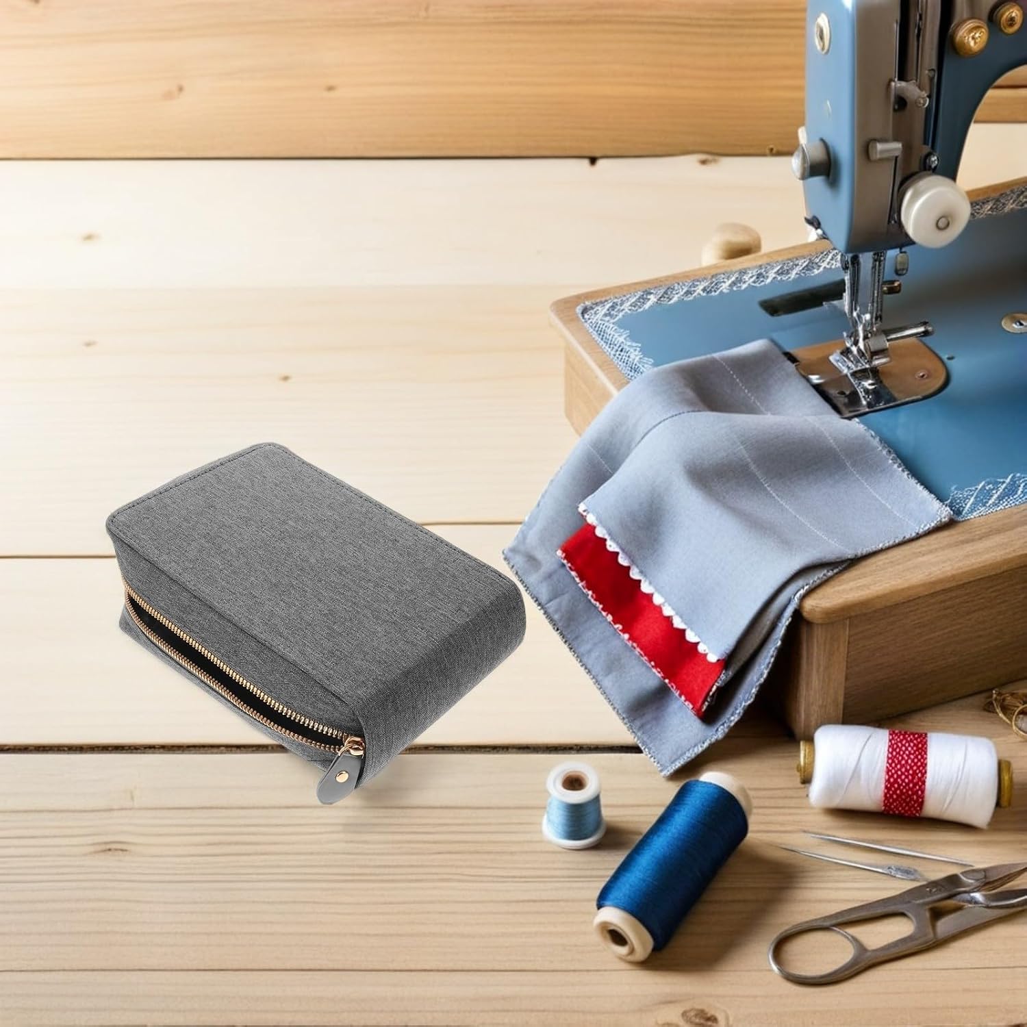 Circular Knitting Needle Case for Home Use with Multiple Slots